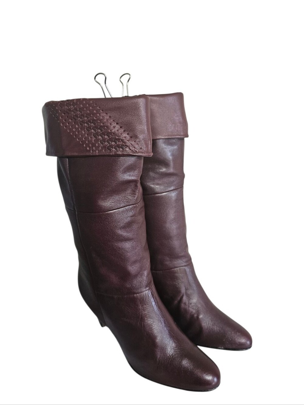 Vintage Made In Brazil Mid Calf Slouchy Boots Leather Size 8.5 M